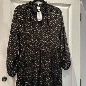 H&M black and gold dress